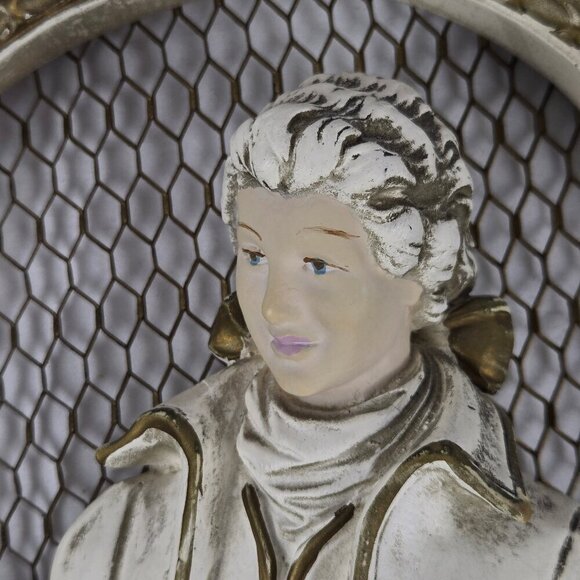 VTG Universal Statuary Co 1958 Chalkware Victorian Man Proposing Wall Hanging - Picture 3 of 11